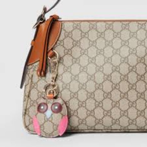 GUCCI Owl Shape Bag Charm Keychain Multicolor 821813 9AAGU 8075 - NWOT - Picture 6 of 9